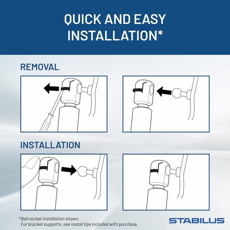 Stabilus Premium Quality Hood Lift Supports for 2008-2012 Chevrolet Malibu and 2007-2009 Saturn Aura - Image 3