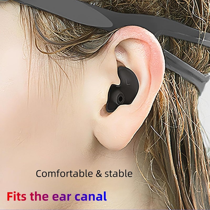 JDLYEVER Swimming Ear Plugs and Nose Clip Set, 3-Pack, Water-Proof Silicone Ear Plugs, Noise Reduction Sleep Ear Plugs, Anti-Water for Swimming, Snorkeling, and Water Sports, Comfortable & Secure Fit - Image 3