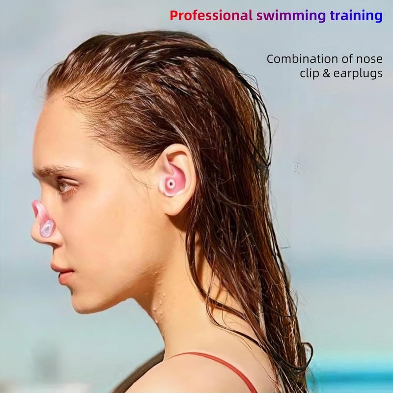 JDLYEVER Swimming Ear Plugs and Nose Clip Set, 3-Pack, Water-Proof Silicone Ear Plugs, Noise Reduction Sleep Ear Plugs, Anti-Water for Swimming, Snorkeling, and Water Sports, Comfortable & Secure Fit - Image 4