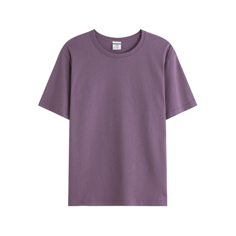 200 grams of pure cotton combed siro spinning advertising cultural shirt diy blank base shirt short sleeve t-shirt custom logo ancient purple 