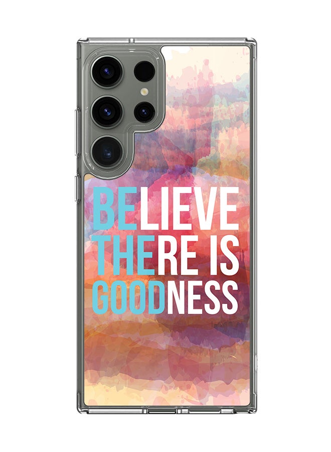 Stylizedd Classic Clear Case for Samsung Galaxy S25 Ultra , Hybrid Soft Case Flexible Edges Anti Drop TPU PC Gel Thin Transparent Cover - Be The Good - Image 1