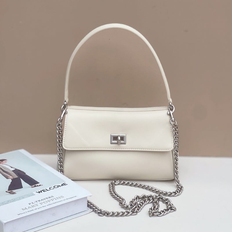 Genuine Leather Women'S Bag Paris Home Same Style Small Square Bag Russian Fashion Casual Chain Shoulder Bag Underarm Bag Crossbody Bag - Image 4
