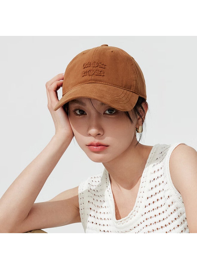 Fancet Women's Spring Summer Baseball Cap Large Head Cirference Soft Top Face-lifting Couple Sports Cap Mallard Duck Tongue Cap Burgundy - Image 5