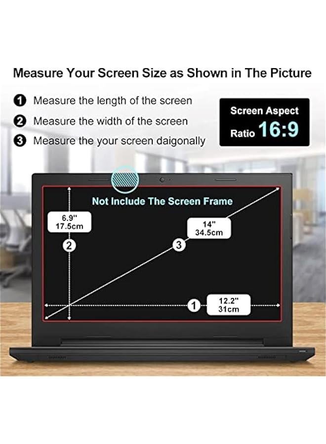 Arabest (2-Pack) Anti Blue Light Glare Screen Protector for 14-inch HP Laptop/Pavilion X360/Chromebook/Stream/ProBook, Eye Protection Monitor Film  - Image 2
