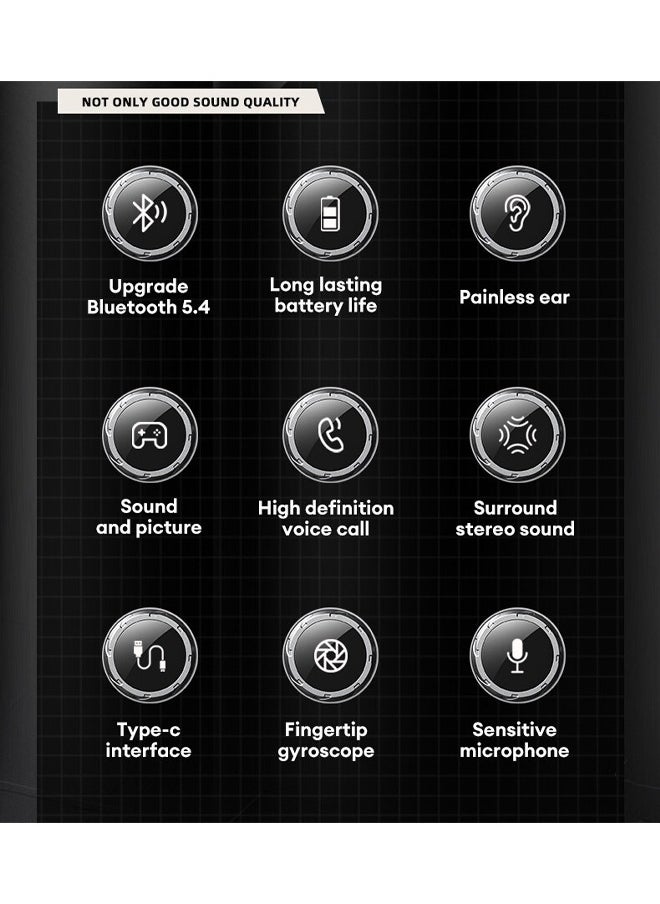 Monster - Monster XKT22 Wireless Bluetooth Earbuds Gaming Headphones Deep Bass Low Latency Game Headset with Built-in Microphone Noise Canceling - Image 1
