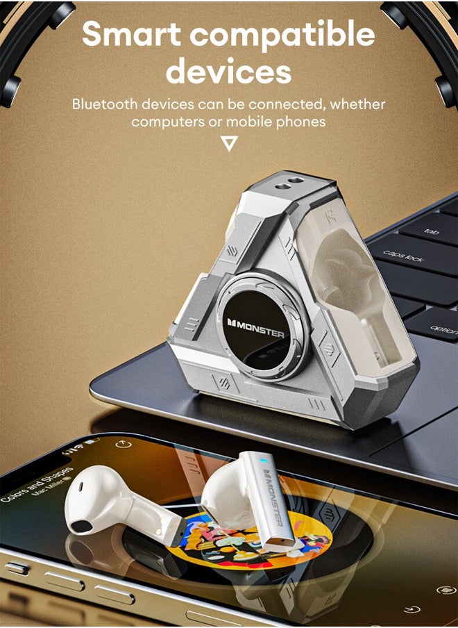 Monster - Monster XKT22 Wireless Bluetooth Earbuds Gaming Headphones Deep Bass Low Latency Game Headset with Built-in Microphone Noise Canceling - Image 1