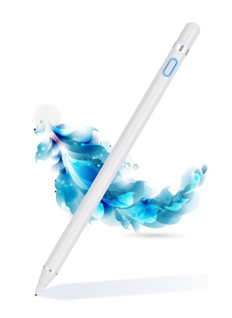 LIXES Stylus Pen Compatible with iPad Apple pencil Touch Screen Pen Capacitive Rechargeable Styli with 1.5mm Ultra Fine Tips Compatible with iPads/Tablets/iPhones/Samsung/Lenovo/LG&HTC with Two Caps  - Image 1