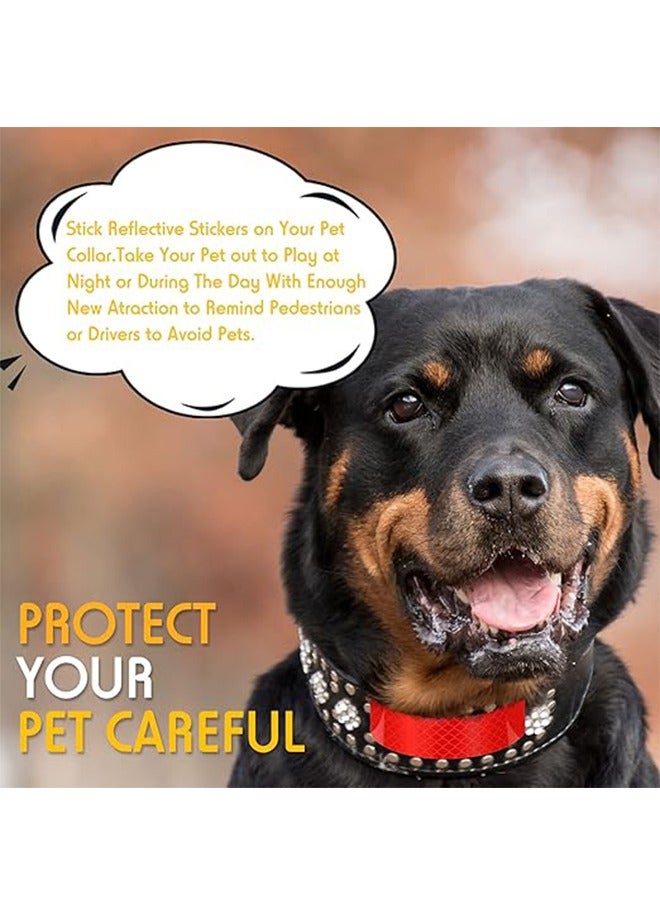 36 قطعة من ملصقات عاكسة، ملصقات عاكسة، شريط تحذيري للسلامة، مقاوم للماء، لاصق عالي القوة للرؤية الليلية للخوذات والدراجات النارية 1.18 × 3.25 بوصة (3 × 8 سم) - Image 4