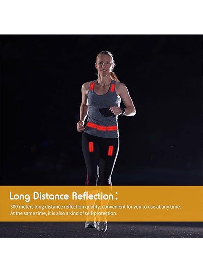 36 قطعة من ملصقات عاكسة، ملصقات عاكسة، شريط تحذيري للسلامة، مقاوم للماء، لاصق عالي القوة للرؤية الليلية للخوذات والدراجات النارية 1.18 × 3.25 بوصة (3 × 8 سم) - Image 5