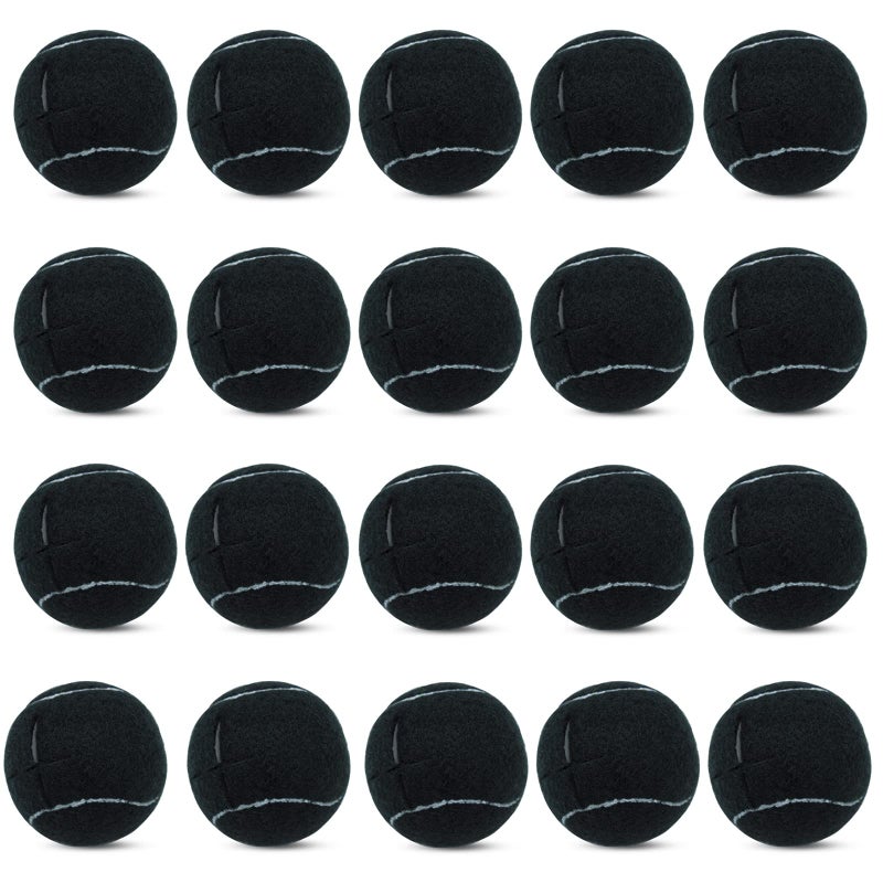 Magicorange 20 PCS Precut Walker Tennis Balls for WalkerFurniture Legs Floor Protection Heavy Duty Long Lasting Felt Pad Glide Coverings Black