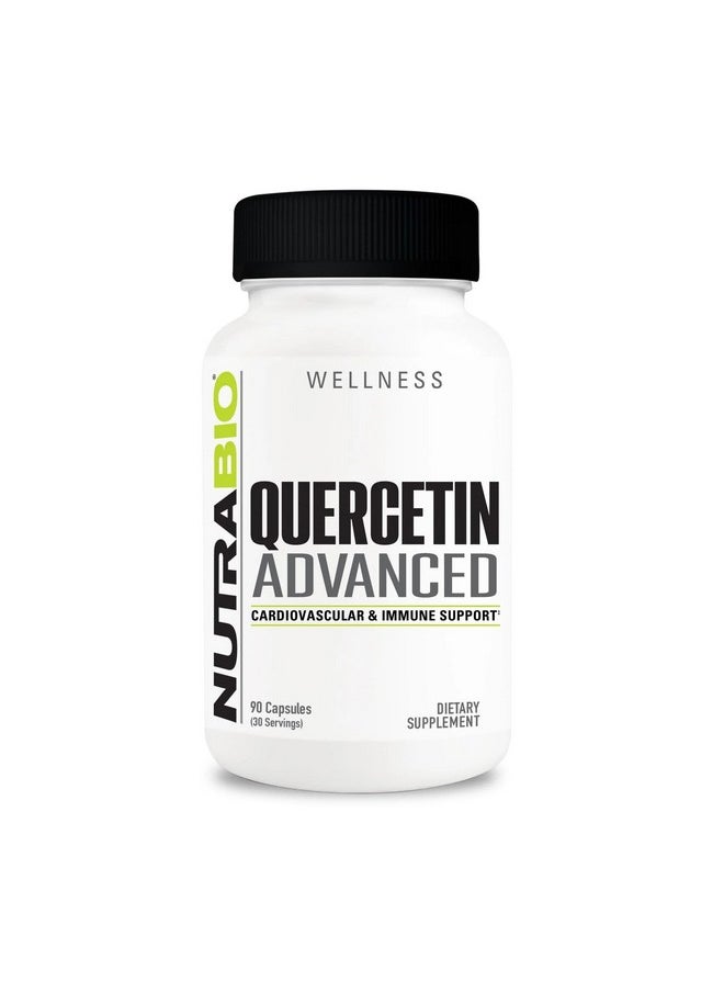 NutraBio NutraBio Quercetin Advanced with Added Vitamin C and Bromelain - Potent Antioxidant - 90 Capsules 