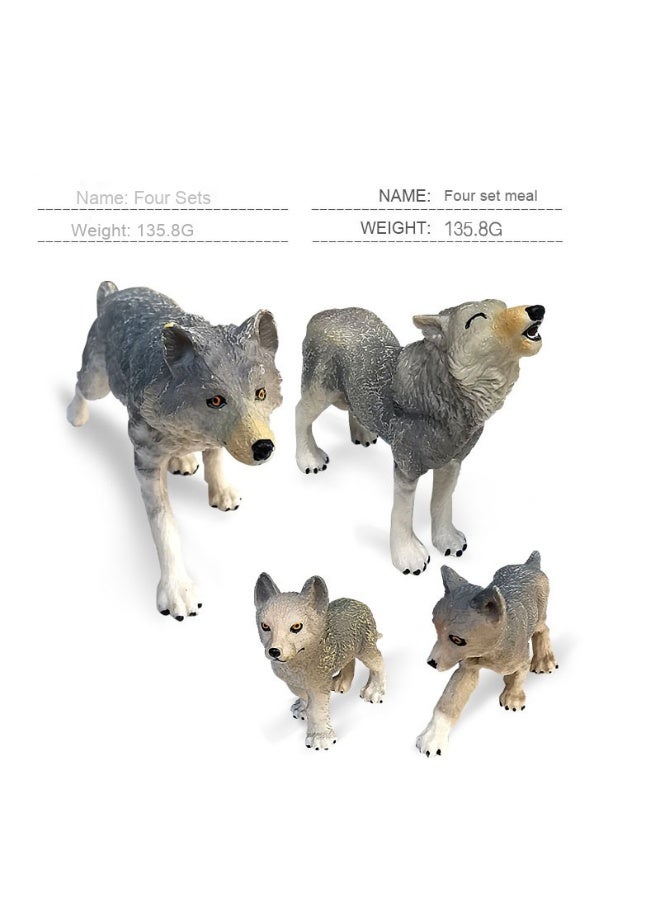 NIBEMINENT Siberian Wolf King Model Set - Realistic Animal Figurine