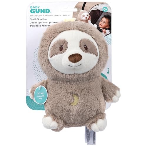 GUND Baby Lil Luvs On the Go Sloth Soother for Babies and Newborns Plush Sloth Stuffed Animal Sound Toy BrownCream 6 - Image 1