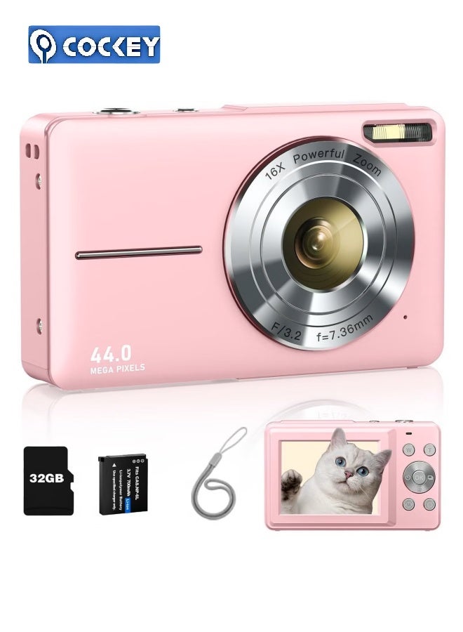 كوكي Cockey Digital Camera Video Camera Fhd 1080p Children S Camera point-and-shoot Digital 32GB
