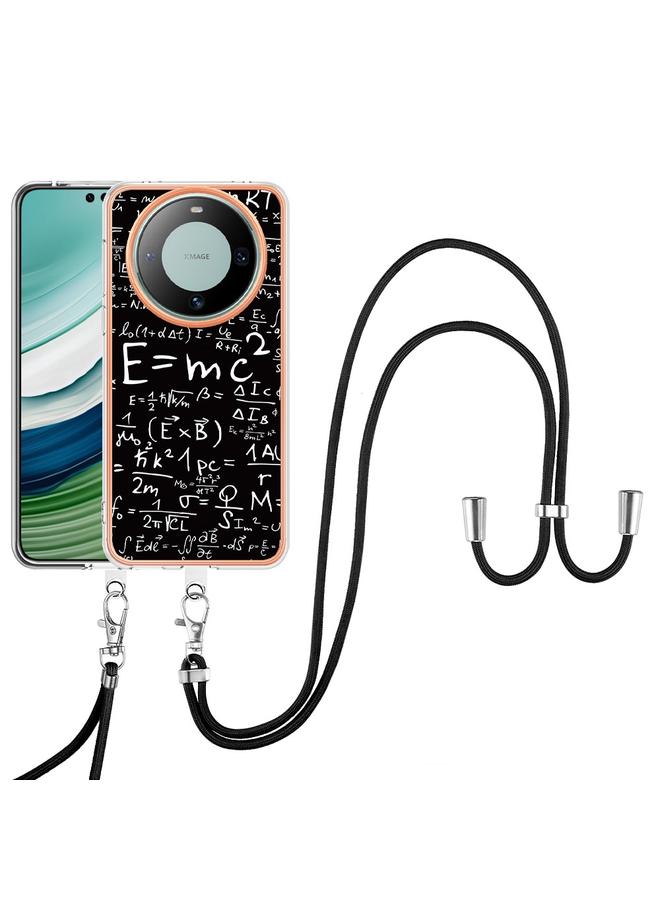 Zaboon Case For Huawei Mate 60 Pro Electroplating Dual-side IMD Phone Case with Lanyard - Image 2