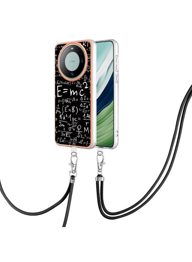Zaboon Case For Huawei Mate 60 Pro Electroplating Dual-side IMD Phone Case with Lanyard - Image 1