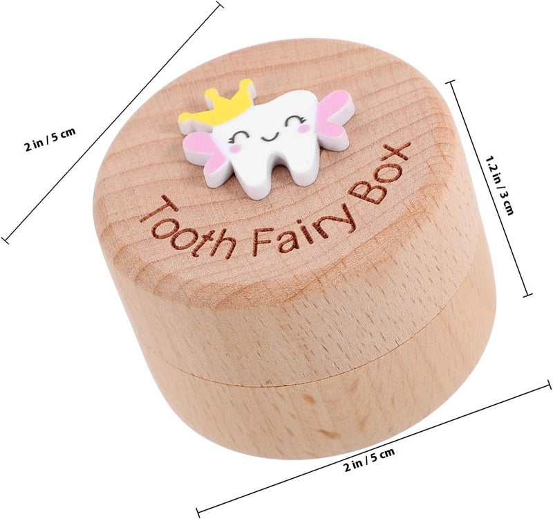 Tooth Collection Box and Fetal Hair Holder Natural Wood Keepsake Teeth Storage Holder for Portable and Hair Saver for Nursery Décor - Image 2