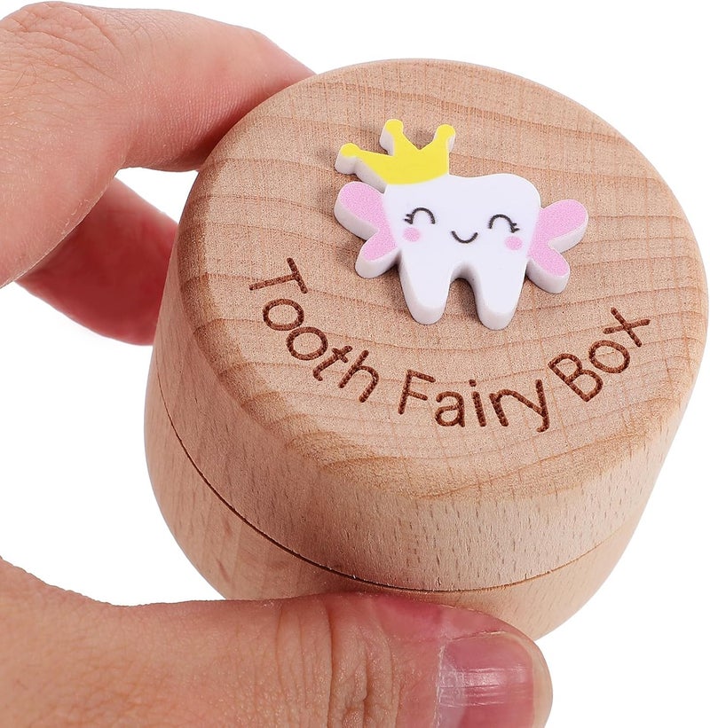 Tooth Collection Box and Fetal Hair Holder Natural Wood Keepsake Teeth Storage Holder for Portable and Hair Saver for Nursery Décor - Image 4