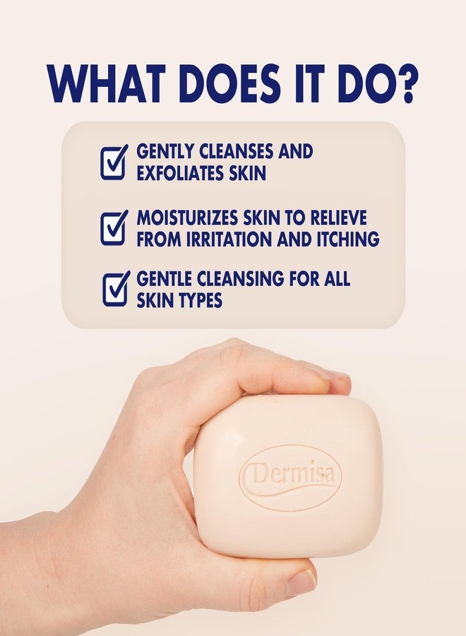DERMISA بار ديرميزا المقشر بالشوفان | يساعد على تنظيف وتقشير البشرة الجافة بلطف | يحتوي على الشوفان + الألوة فيرا | بدون بارابين، بدون كبريتات | 3 أونصات | عبوة من 1 - Image 2