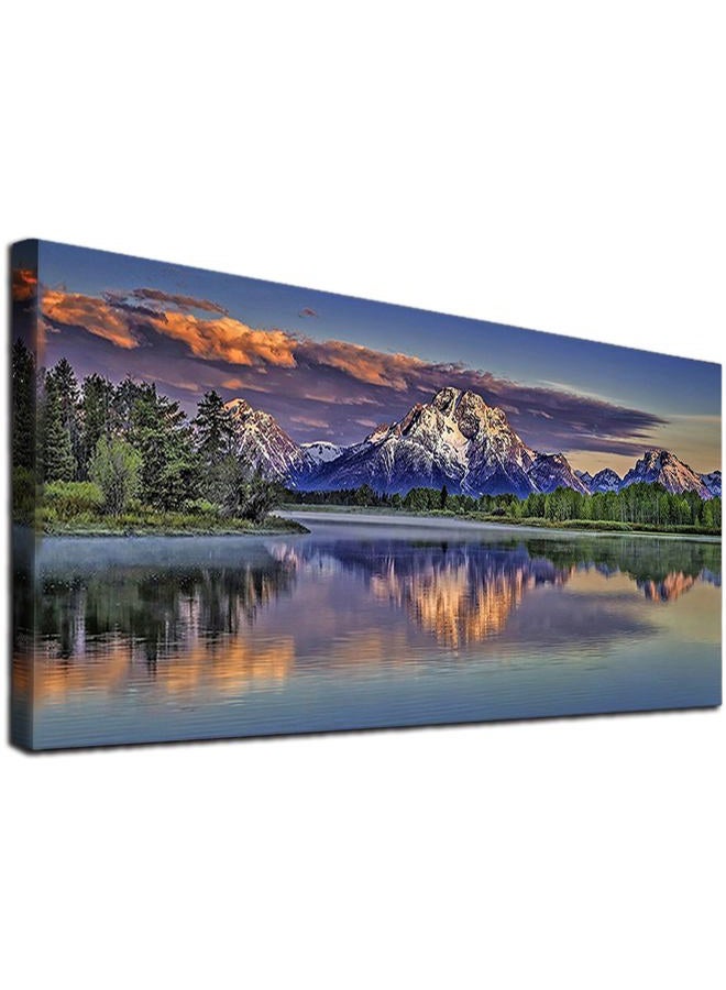 JATOK 5D Diamond Painting Kits for Adults DIY Large Mountain Full Round Drill (35.5 x 15.7 inch) Crystal Rhinestone Embroidery Pictures Arts Paint by Number Diamond Art Kits for Home Wall Decor - Image 1