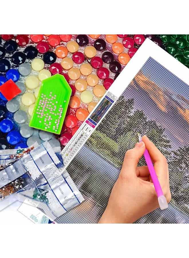 JATOK 5D Diamond Painting Kits for Adults DIY Large Mountain Full Round Drill (35.5 x 15.7 inch) Crystal Rhinestone Embroidery Pictures Arts Paint by Number Diamond Art Kits for Home Wall Decor - Image 3