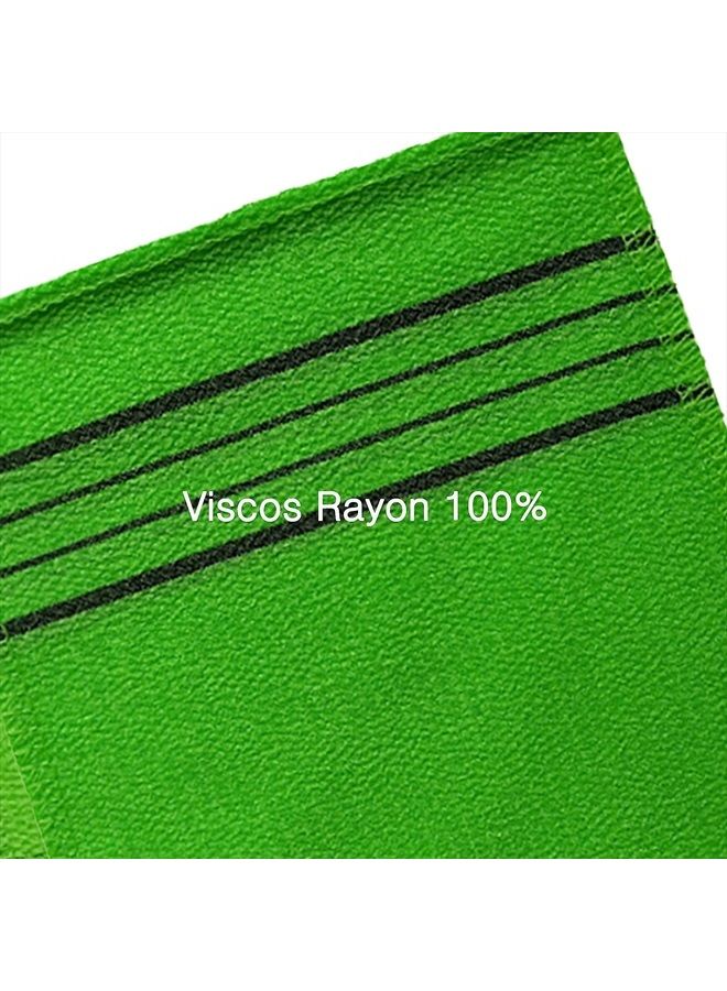 NOPIGO Korean Exfoliating Body Scrubber for Shower/ 4pcs(green2+red2), Asian Exfoliating Bath Washcloth for Dead Skin, Bath Sponge, Exfoliating Mitt Glove  - Image 4