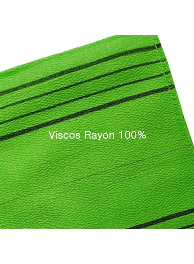 NOPIGO Korean Exfoliating Body Scrubber for Shower/ 4pcs(green2+red2), Asian Exfoliating Bath Washcloth for Dead Skin, Bath Sponge, Exfoliating Mitt Glove  - Image 5