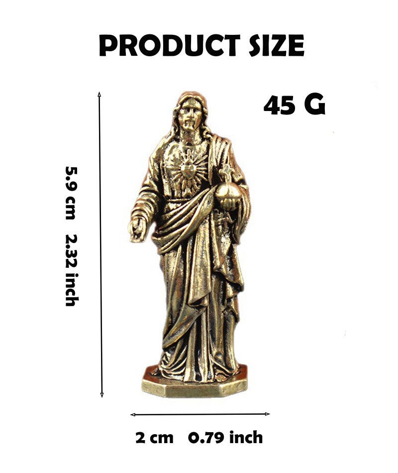 Zbdroxygen Jesus Car Dashboard, Christian Car Dashboard, Jesus Statue for Home Decor, Christian Gifts, Car Idol for Prayer, Dashboard Accessory - Image 2