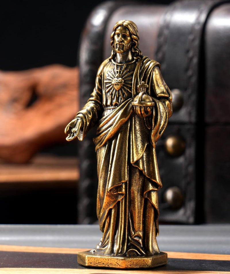 Zbdroxygen Jesus Car Dashboard, Christian Car Dashboard, Jesus Statue for Home Decor, Christian Gifts, Car Idol for Prayer, Dashboard Accessory - Image 3