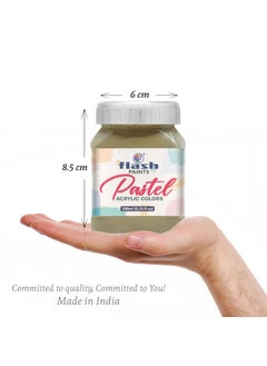 Flash Flash Pastel Acrylic Colours-Rich Pigments Non Fading Non Toxic Acrylic Paint Set for Artists Professionals Students Hobby Painters (Set of 1 Color-200 ml, Sand)  - Image 2