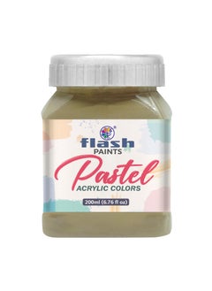 Flash Flash Pastel Acrylic Colours-Rich Pigments Non Fading Non Toxic Acrylic Paint Set for Artists Professionals Students Hobby Painters (Set of 1 Color-200 ml, Sand)  - Image 1