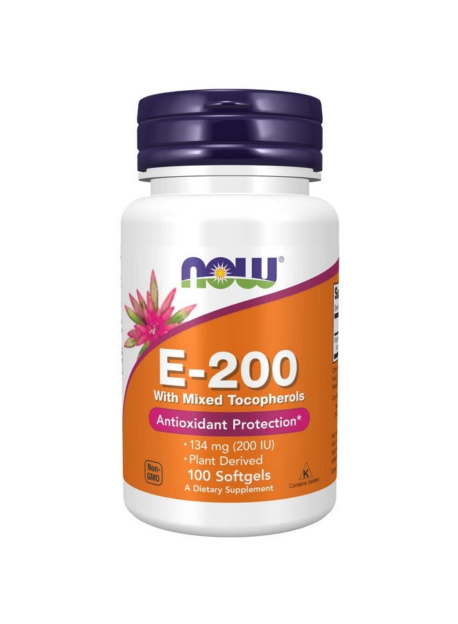 Supplements Vitamin E200 Iu Mixed Tocopherols Antioxidant Protection* 100 Softgels