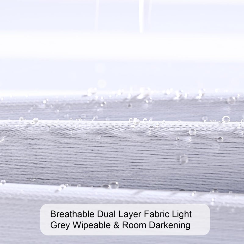 Persilux Blackout Zebra Blinds for Windows (28" W x 72" H, Light Grey) Cordless Zebra Shades for Indoor Windows, Sheer Shades Thermal Insulated Blinds with Upgraded Cassette, Window Shades for Home - Image 4