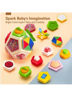 KASTWAVE Busy Ball Sensory Toys, Baby Sensory Busy Board Travel Learning Toy for Toddlers, Montessori Educational Activity Cube, Baby Montessori Toys for Toddlers 1-3 Baby Toys Birthday Boys Girls Gift  - Image 3