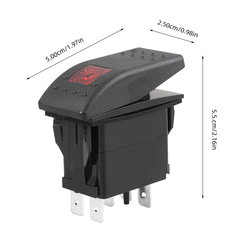 5 Pin 2 Position Heavy Duty Toggle Switch With LED Light For Car And Marine Use - Image 3