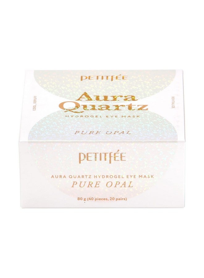 Petitfee Petitfee Aura Quartz Eye Mask Pure Opal 40 pcs (20 pairs) - Rejuvenating Hydrogel Eye Patch for Puffy Eye Bags, Cooling, Depuffing, Under Eye Elasticity, Reduces Fine Lines for Firming Eye Area - Image 3
