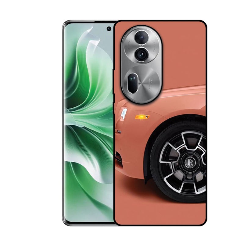 EYE CATCH Printed Protective Case Cover For Oppo Reno 11-  Pink Rolls Royce - Image 1