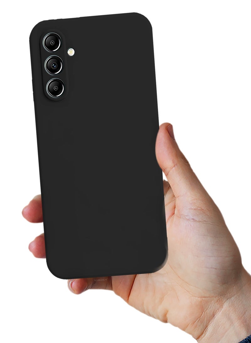 CATANES 2Packs Liquid Silicone Case for Samsung Galaxy A25 Protective Phone Case with Soft Anti-Scratch Microfiber Lining Utra Slim Drop Protection Phone Cover with 3D Screen Protector - Black - Image 3