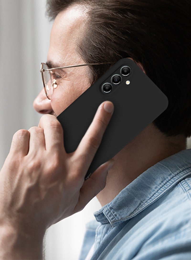 CATANES 2Packs Liquid Silicone Case for Samsung Galaxy A25 Protective Phone Case with Soft Anti-Scratch Microfiber Lining Utra Slim Drop Protection Phone Cover with 3D Screen Protector - Black - Image 5