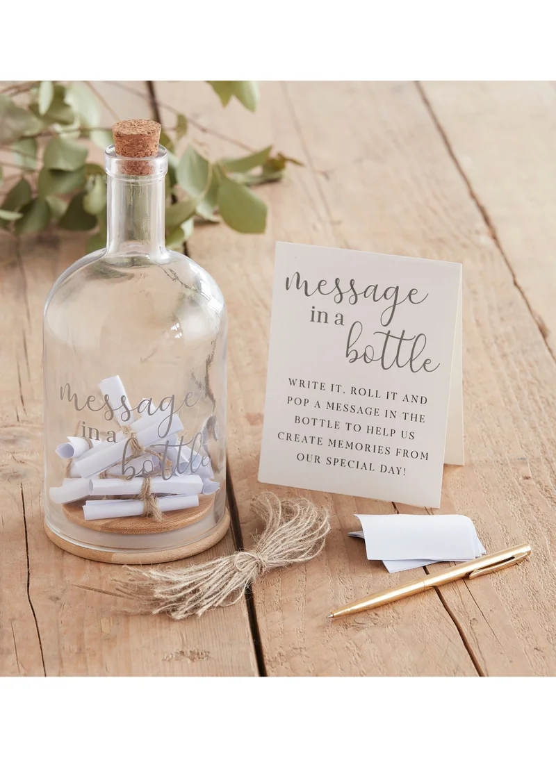 Ginger Ray Ginger Ray Messages in a Glass Bottle Guest Book - Unique Guest Book Idea for Weddings and Special Events