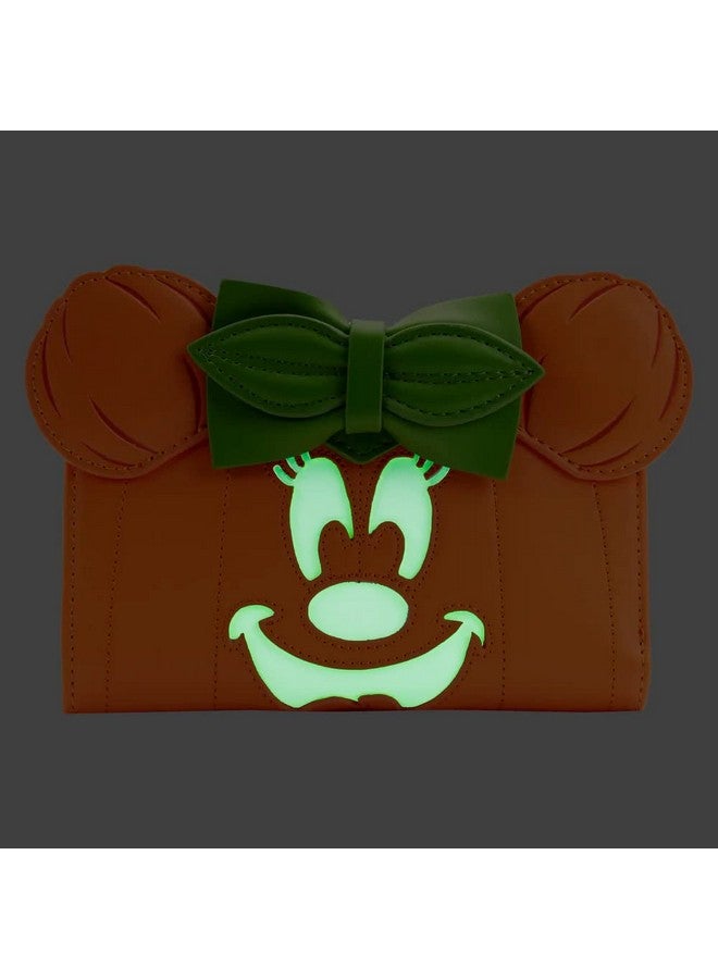 Loungefly Disney Glow Face Pumpkin Minnie Flap Wallet - Image 2