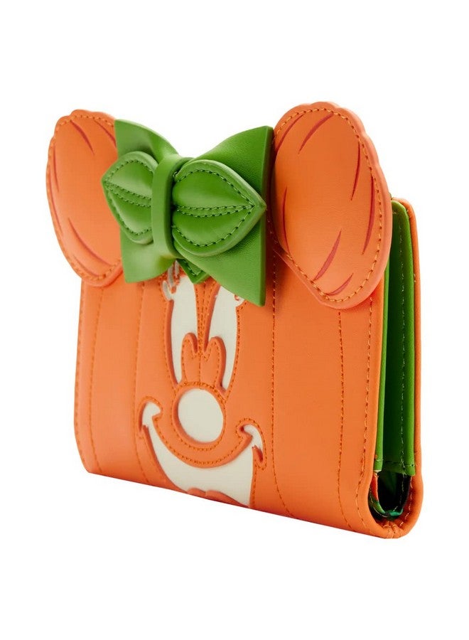 Loungefly Disney Glow Face Pumpkin Minnie Flap Wallet - Image 3