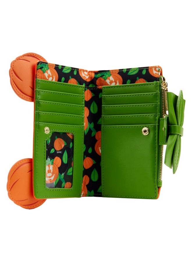 Loungefly Disney Glow Face Pumpkin Minnie Flap Wallet - Image 5