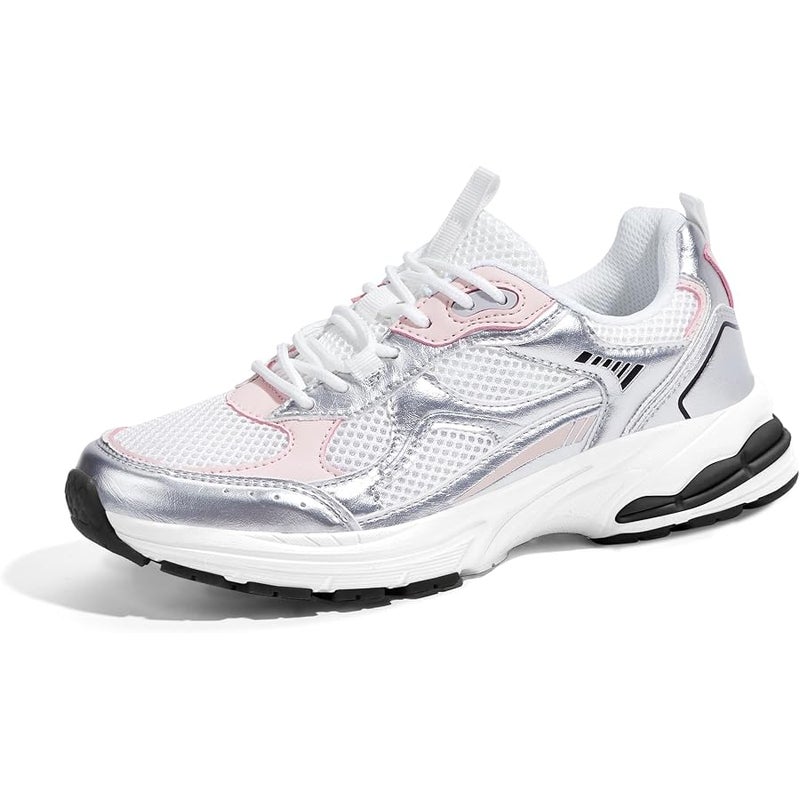 LUCKY STEP Women's Platform Chunky Fashion Sneakers Mesh Casual Running Tennis Workout Sport Work Trendy Athletic Walking Shoes - Image 1