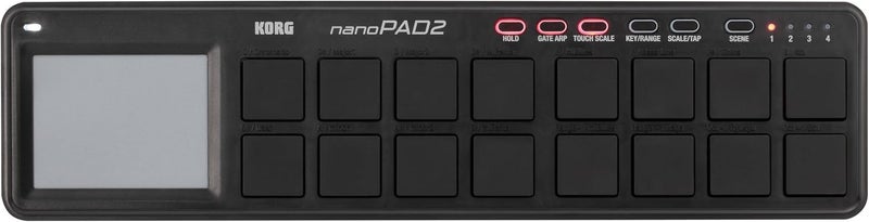 Korg nanoPAD2 Slim-Line USB MIDI Pads, Black - Image 2