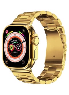 X8 Ultra Max Smart Watch 8 Series 49mm Gold Edition New Arrival with Bluetooth Calling, Wireless Charging