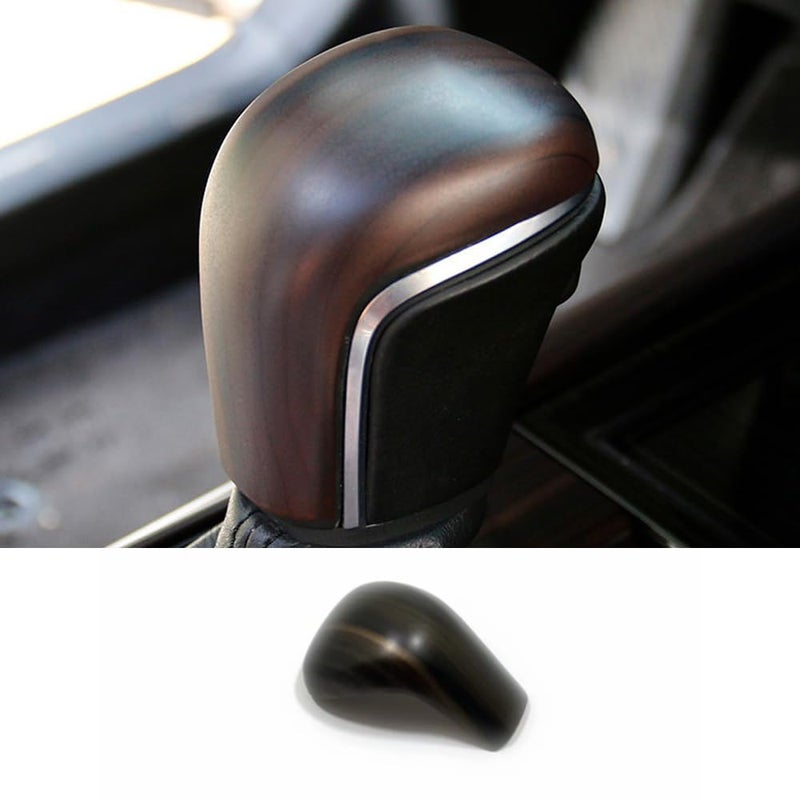 ERIDANUS Auto Accessories Fit for Toyota Camry 2023 2022 2021 2020 2019 2018 interior Gear Lever Shift Knob Frame Trim Peach Wood Style ABS 1 PCS