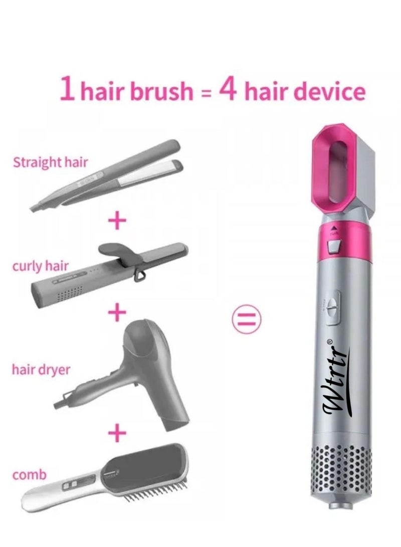 Wtrtr 2 In 1 Hair Dryer Brush Hot Comb Set 1000W Hot Air Hair Curler and Straightener Styling Tool Comb Curling Brush Suitable for Women Hair Types - Image 2