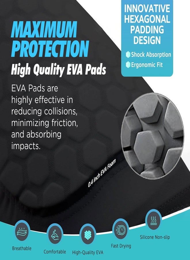 Supervek Padded Compression Knee Sleeves for Men Women | Knee Cap for men with Grid EVA Foam Protection | Knee Support for men | Volleyball Basketball Dancing Gym (OG, L/XL - 2 Pack) - Image 4