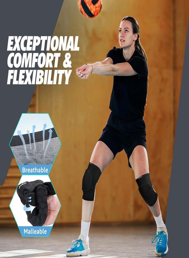 Supervek Padded Compression Knee Sleeves for Men Women | Knee Cap for men with Grid EVA Foam Protection | Knee Support for men | Volleyball Basketball Dancing Gym (OG, L/XL - 2 Pack) - Image 5